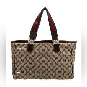 Authentic- Gucci GG Canvas Pop Tote Bag